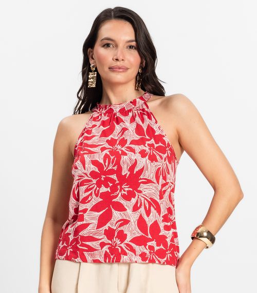 Regata Feminina em Viscotorcion Rovitex Vermelho