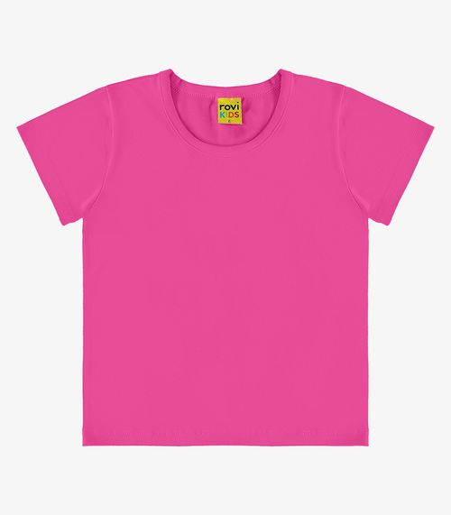 Blusa Básica Infantil Cotton Leve Rovi Kids Rosa