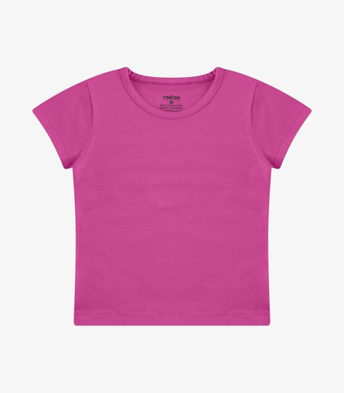 Blusa Básica Infantil Cotton Leve Rovi Kids Rosa