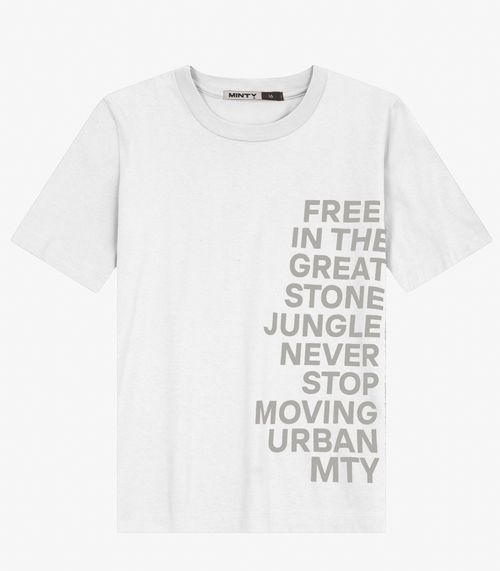 Camiseta Juvenil Masculina em Meia Malha Minty Branco