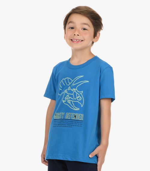Conjunto Camiseta com Bermuda Menino Rovi Kids Azul