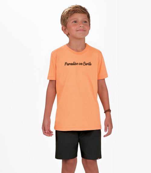 Conjunto Camiseta com Bermuda Menino Trick Nick Laranja