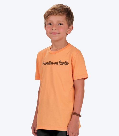 Conjunto Camiseta com Bermuda Menino Trick Nick Laranja