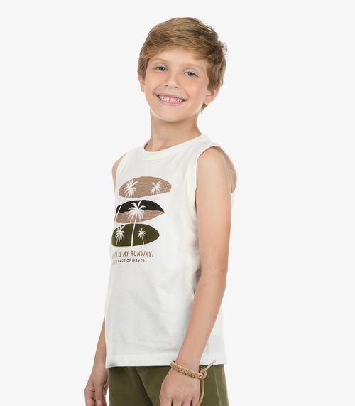 Conjunto Regata com Bermuda Menino Rovi Kids Bege