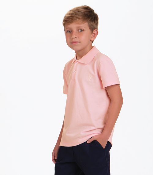 Polo Menino em Piquet Trick Nick Rosa