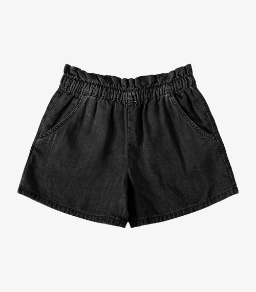 Shorts Infantil Em Liocel Rovi Kids Preto
