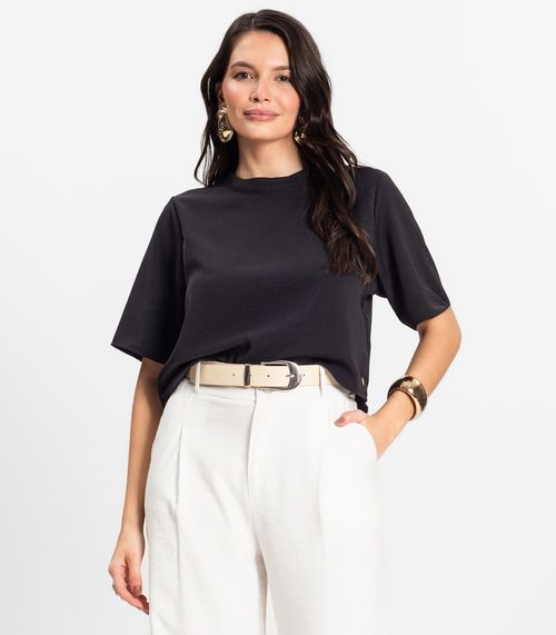 Blusa Feminina em Twill Cey Rovitex Preto