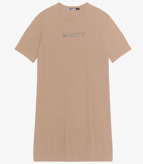 Vestido Juvenil Curto em Molecotton Minty Marrom