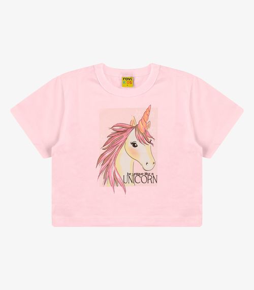 Blusa Meia Malha Menina Rovi Kids Rosa