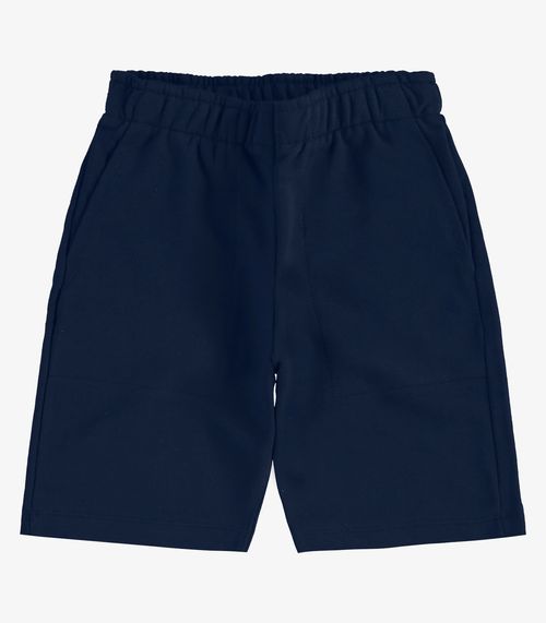 Bermuda Moletom Sarjado Infantil Rovi Kids Azul