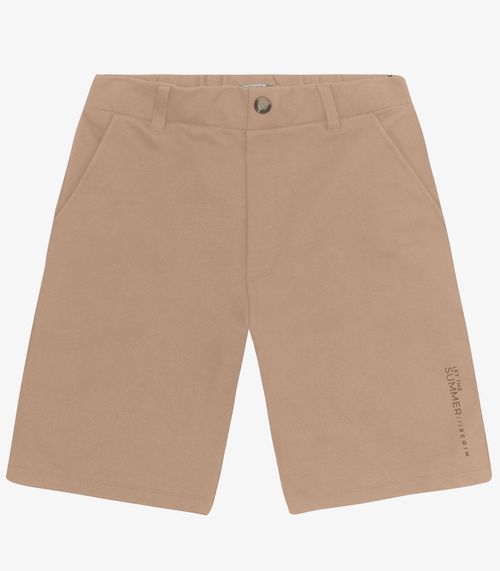 Bermuda Juvenil Masculina em Moletom Sarjado Minty Marrom