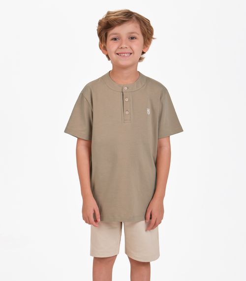 Bermuda Moletom Sarjado Menino Trick Nick Marrom