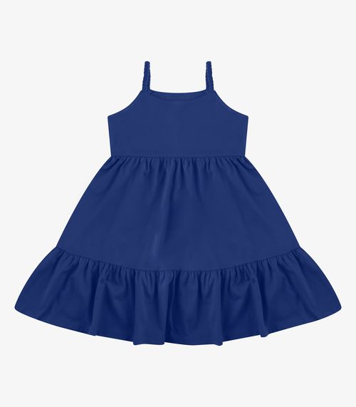 Vestido Meia Malha Rovi Kids Azul