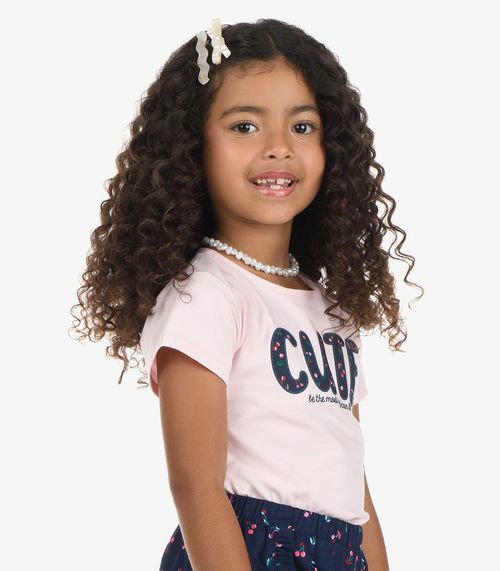 Conjunto Blusa com Shorts Menina Rovi Kids Azul