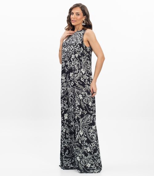 Vestido Viscose Khyara Longo Feminino Endless Preto