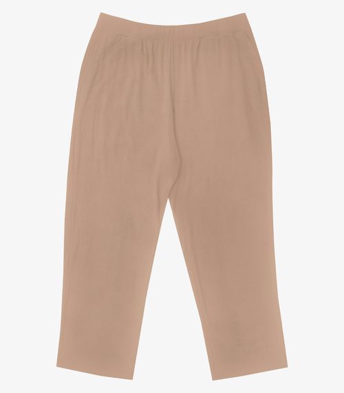 Calça Feminina Plus Size Em Molecotton Secret Glam Marrom