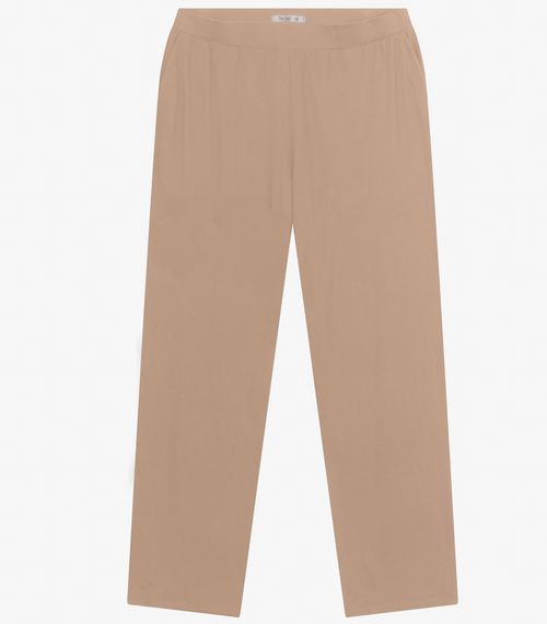 Calça Feminina Plus Size Em Molecotton Secret Glam Marrom