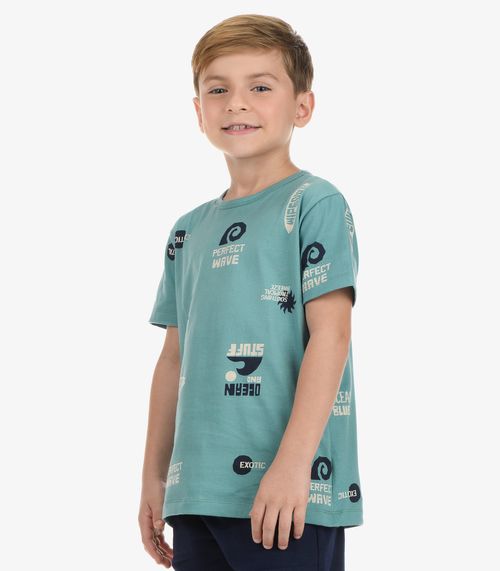 Conjunto Camiseta com Bermuda Menino Rovi Kids Verde
