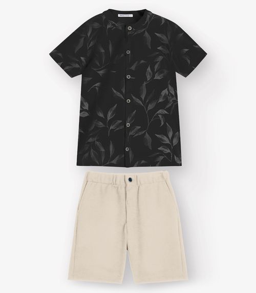 Camiseta Menino em Meia Malha Trick Nick Preto