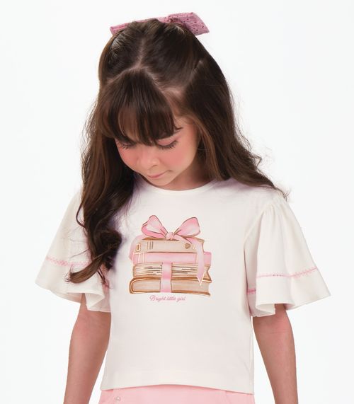 Conjunto Blusa com Shorts Saia Trick Nick Bege