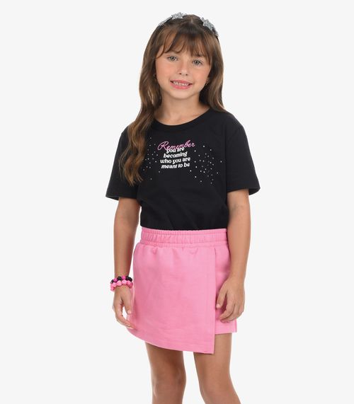 Conjunto Blusa com Shorts Saia Rovi Kids Preto