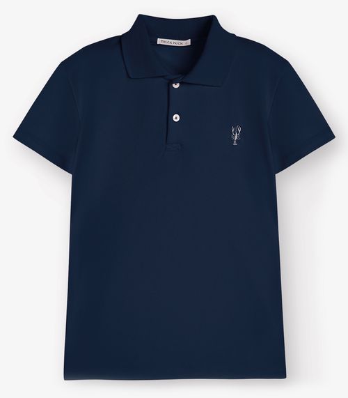 Polo Menino em Piquet Trick Nick Azul