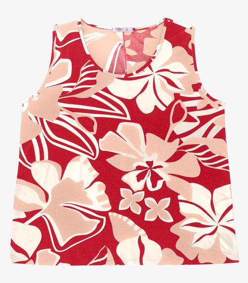 Regata Feminina Secret Glam em Viscotorcion Vermelho