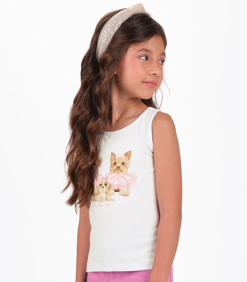 Conjunto Regata com Shorts Menina Trick Nick Branco