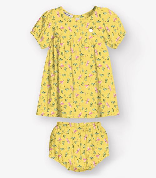 Vestido com Calcinha Feminino Trick Nick Amarelo