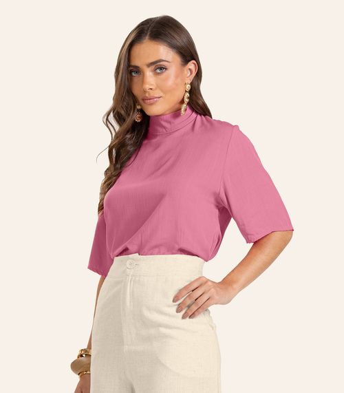 Blusa Viscose Slub Feminina Endless Rosa