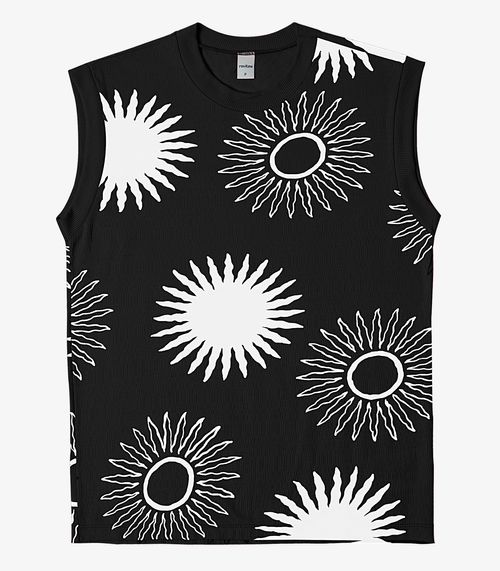 Regata Feminina em Visco Maquinetada Rovitex Preto