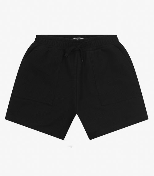Shorts Juvenil Feminino em Moletinho Minty Preto