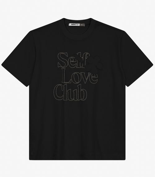 Camiseta Juvenil Manga Curta em Meia Malha Minty Preto