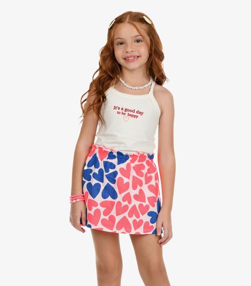 Conjunto Regata Com Saia Cotton Rovi Kids Bege