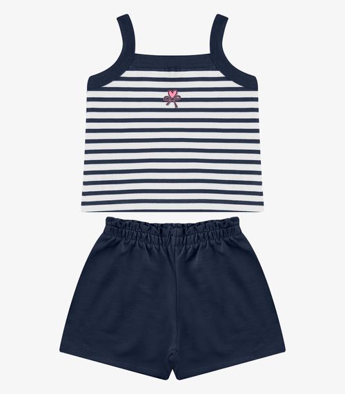 Conjunto Regata Com Shorts Cotton Rovi Kids Azul