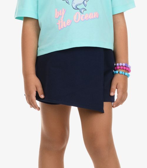 Conjunto Blusa com Shorts Menina Rovi Kids Azul