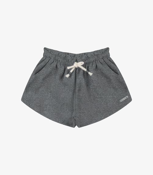 Shorts Feminino Moletom Rovi Kids Cinza