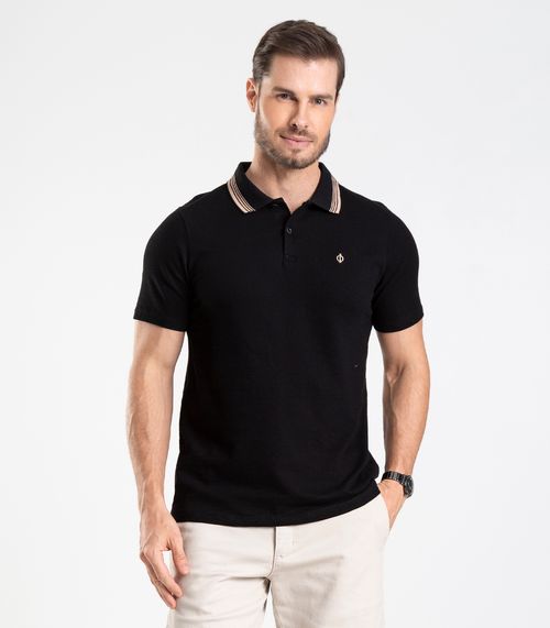 Polo Masculina Diametro em Malhão Fruit Preto