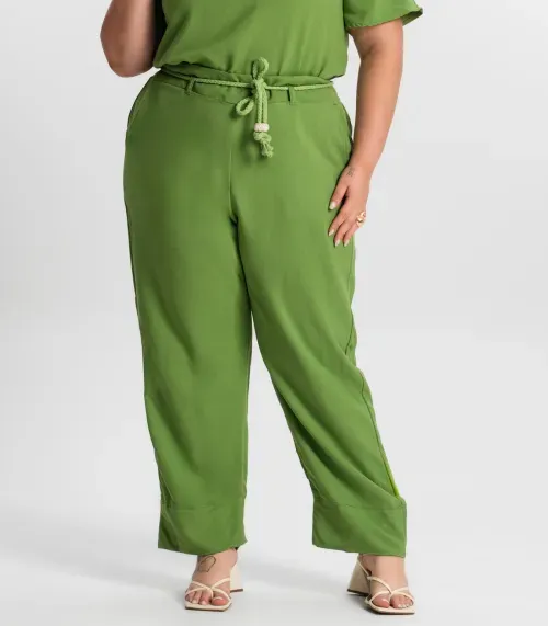 Calça Feminina Plus Size Secret Glam Verde