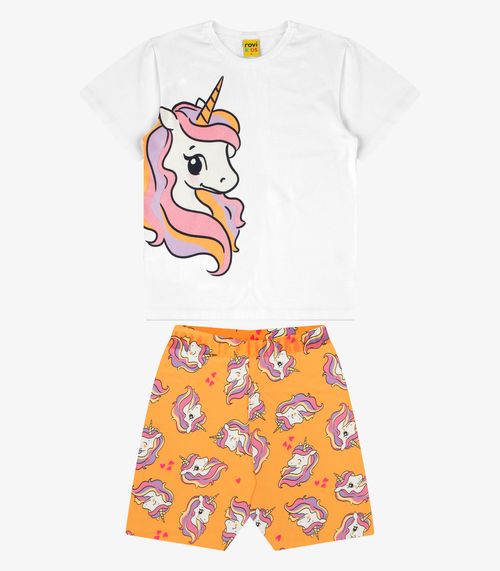 Conjunto Blusa com Ciclista Menina Rovi Kids Branco