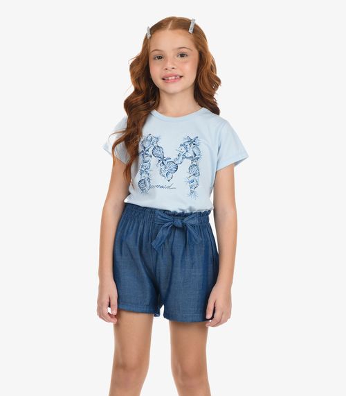 Shorts Menina Liocel Rovi Kids Azul
