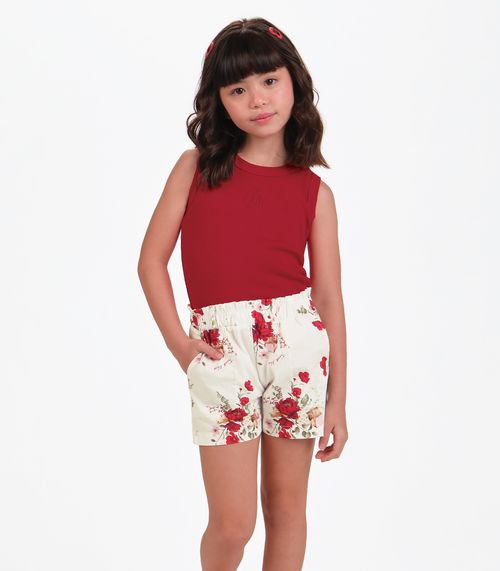 Conjunto Regata com Shorts Menina Trick Nick Vermelho