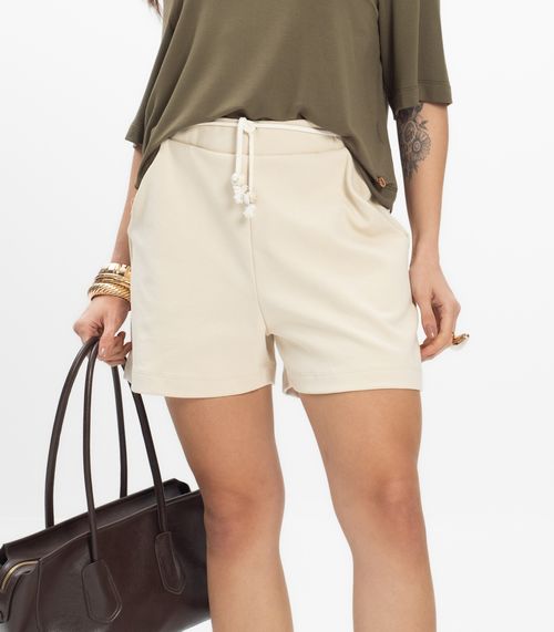 Shorts Piquet Verona Feminino Endless Bege
