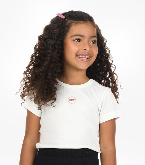 Blusa Feminina Ribana de Viscose Rovi Kids Bege