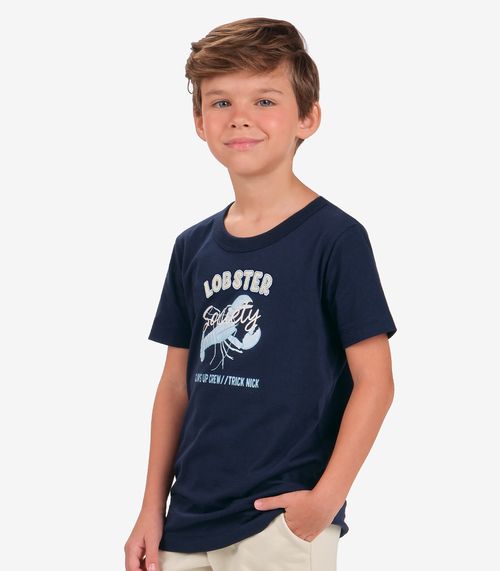 Conjunto Camiseta com Bermuda Menino Trick Nick Azul