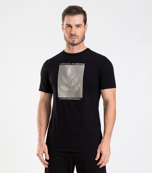 Camiseta Meia Malha Masculina Diametro Preto
