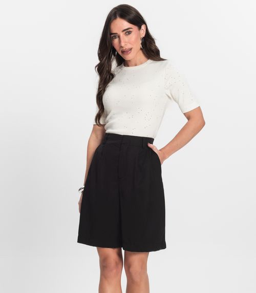 Bermuda Feminina Com Bolsos Endless Preto