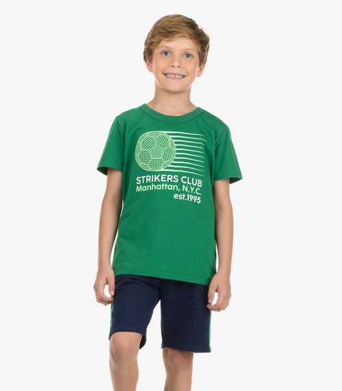 Conjunto Camiseta com Bermuda Menino Rovi Kids Verde