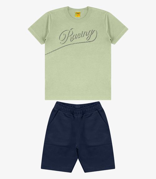 Conjunto Camiseta com Bermuda Menino Rovi Kids Verde