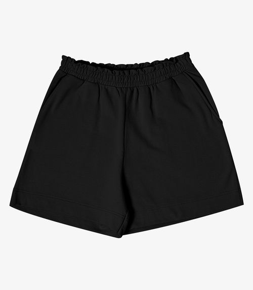 Shorts Feminino em Moletom Sarjado Rovitex Preto